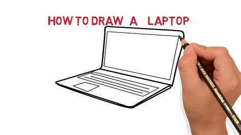 To learn how to draw a. Laptop- How To Draw A laptop/computer Easy Sketch Drawing ...