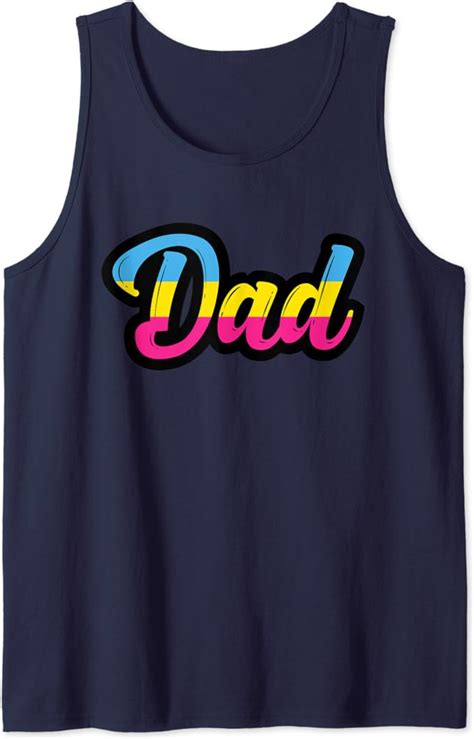 Amazon Com Dad Pansexual Gay Pride Flag Lgbt Graphic Tank Top Clothing