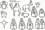 Christmas Nativity Coloring Page To Print - Coloring Home
