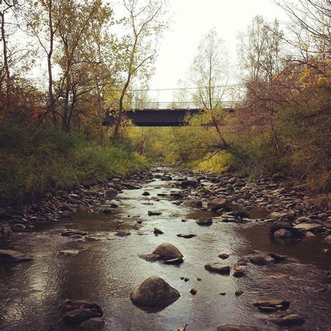 Bridge Over The Creek Hunterscreekpark Wny Eriecounty Autumn Eastaurora Nature Stream