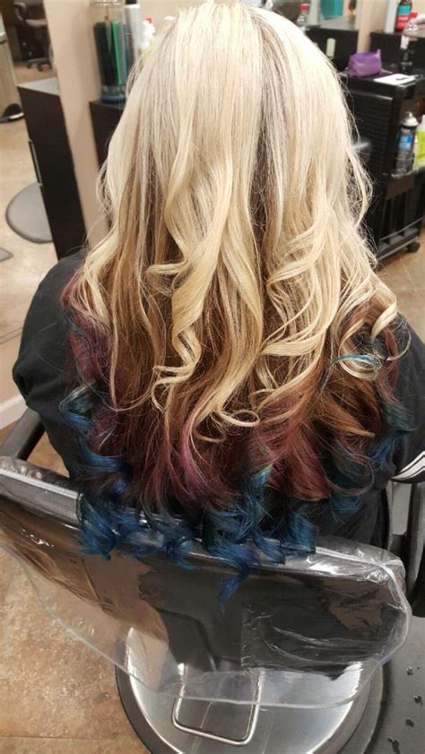 Blonde Hair With Blue Tips