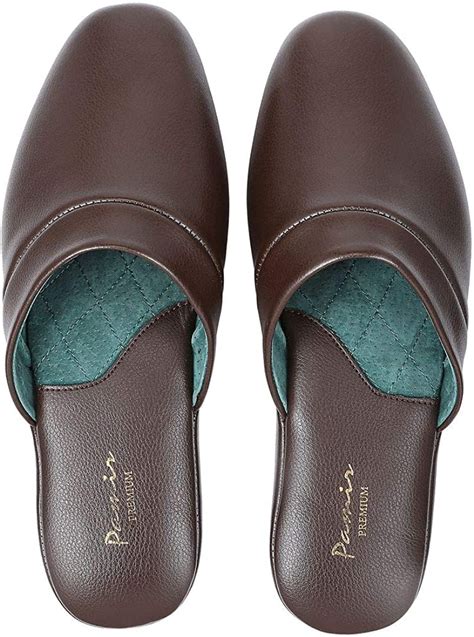 Pamir Men S Genuine Leather Scuff Slippers With Memory Foam Insole And Leather Outsole Amazon