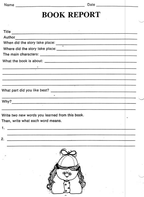 16 Best Images Of 5th Grade Book Report Worksheet 5th