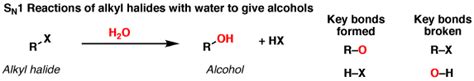 Reaction Of Alkyl Halides With Water To Form Alcohols Sn1 Master