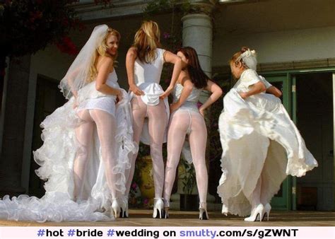 Hot Bride Wedding Pantyhose Blonde Brunette Fapproved Ass Party Whitedress