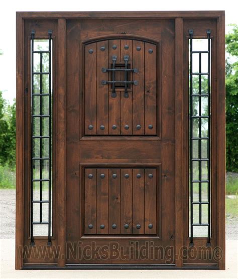Find the perfect door style with unique characteristics at doors4home. Knotty Alder Doors with Sidelights Pre-Finished Color ...
