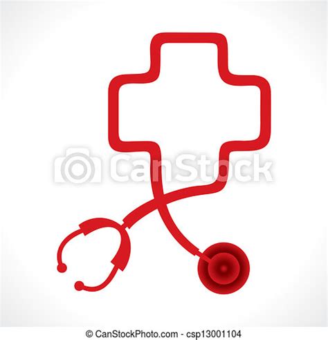 Stethoscope Make A Heart Shape Stock Vector Canstock