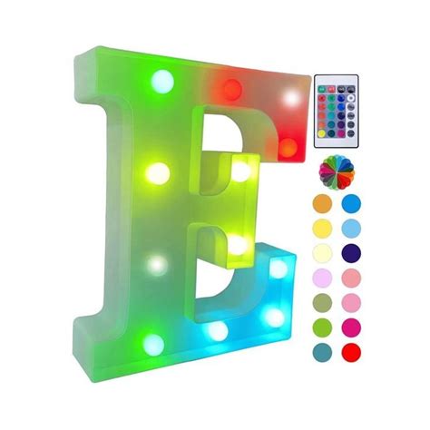 Colorful Led Marquee Letter Lights Alphabet Light With Remote Control