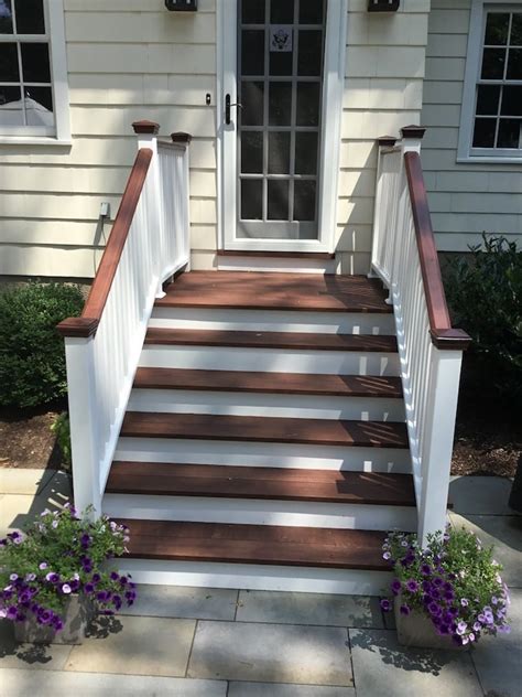 Staining Exterior Stairs In Chatham Nj Monks Home Improvements