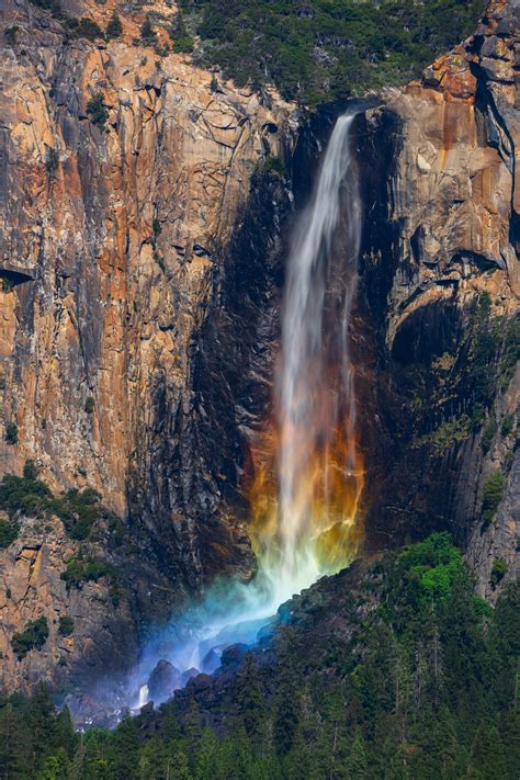 Rainbow Colors On Bridalveil Falls Yosemite Natl Park Print Photos By