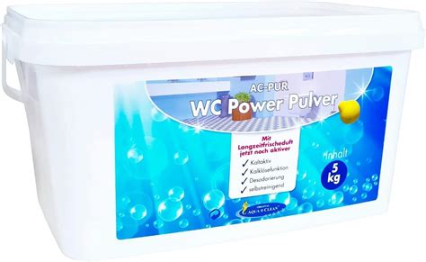Aqua Clean Wc Power Pulver 5kg Mit Langzeitfrischeduft Amazonde Fashion