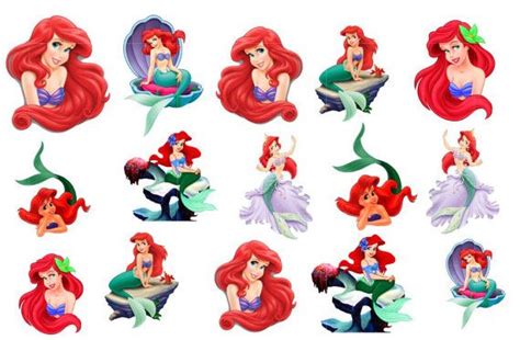 Ariel Little Mermaid Sticker Planner Set Lembrancinha Pequena Sereia