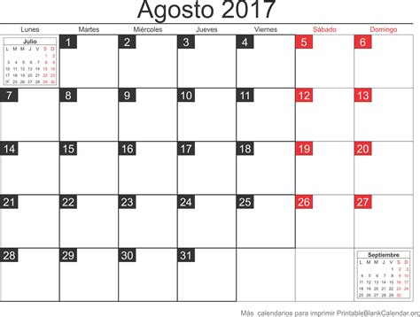 Agosto 2017 Calendario Para Imprimir Calendarios Para Imprimir