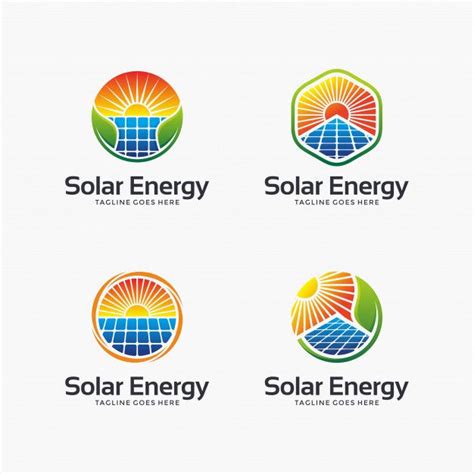 Premium Vector Collection Of Abstract Modern Solar Energy Logo Design