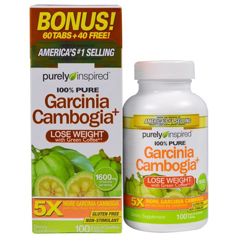 purely inspired garcinia cambogia 1 600 mg 100 easy to swallow tablets