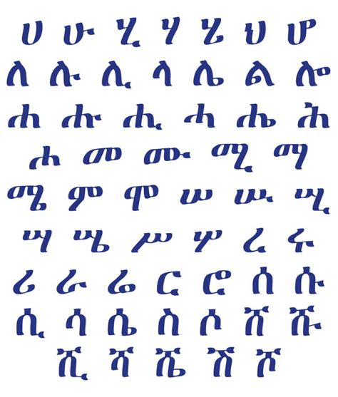Eritrean Alphabet Tigrinya