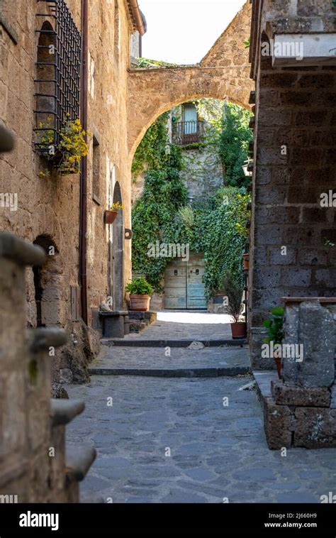 Beautiful The Ancient Street Of The Famous Civita Di Bagnoregio The