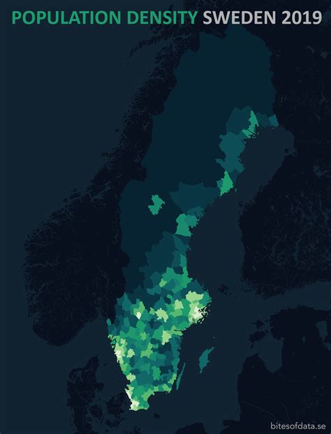 population density of sweden 2019 r mapporn