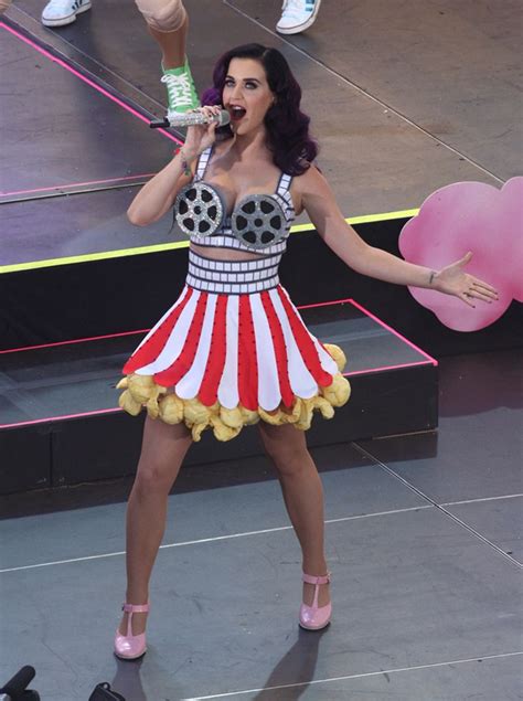 Katy Perry Cant Contain Her Curves In Body Hugging Dress At Part Of