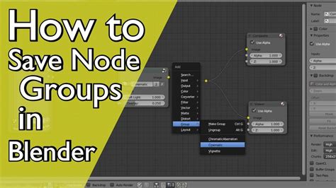 Saving Node Groups Into Blender Start Up File Easy Youtube