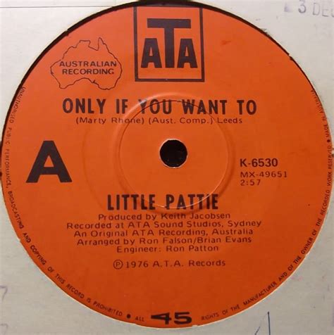 Little Pattie Only If You Want To Vinyl 7 45 Rpm Single Discogs