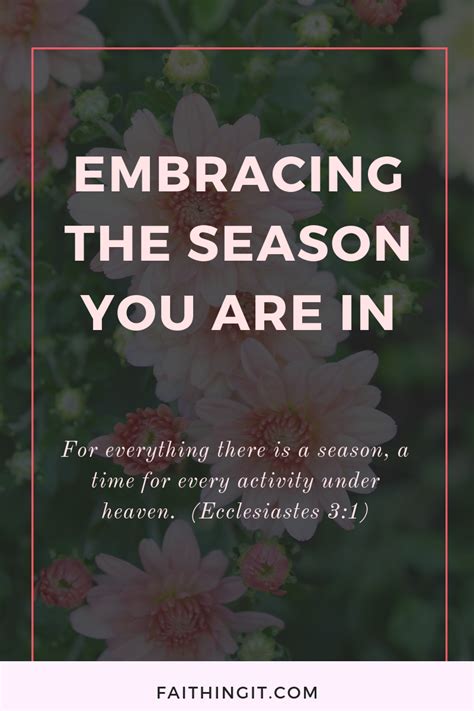 Embracing The Season You Are In Faithing It