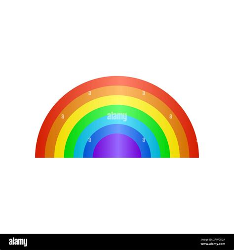 Cute Half Circle Rainbow Sticker Stock Vector Image And Art Alamy