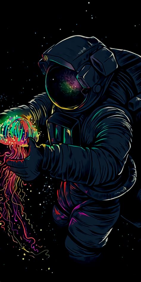1080x2160 Astronaut With Jellyfish One Plus 5thonor 7xhonor View 10