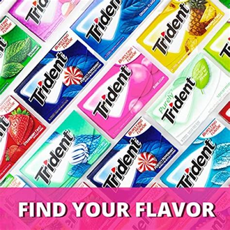 Trident Bubblegum Sugar Free Gum 12 Packs Of 14 Pieces 168