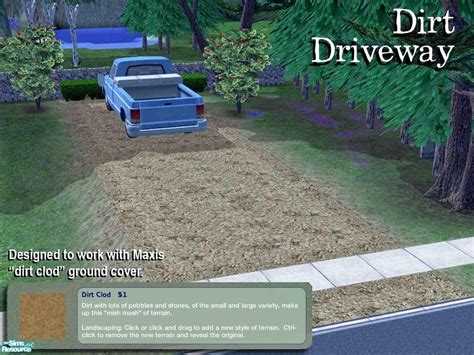 The Sims Resource Take Me Home Dirt Driveway