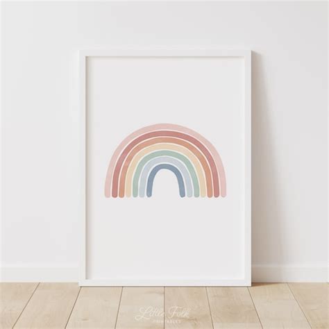 Rainbow Wall Art Rainbow Nursery Decor Printable Wall Art Etsy