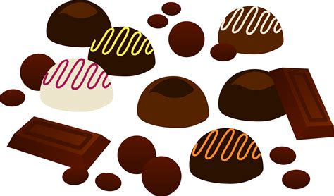 Assorted Pieces Of Chocolates Free Clip Art