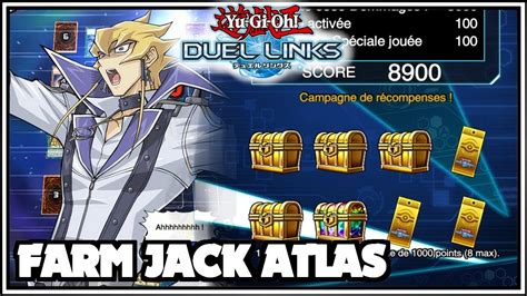Farm Deck Jack Atlas Lv40 7 8000 Score Yu Gi Oh Duel Links Fr Youtube