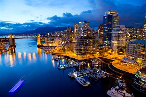 Beautiful Desktop Wallpaper Of Canada Photo Of Vancouver Night