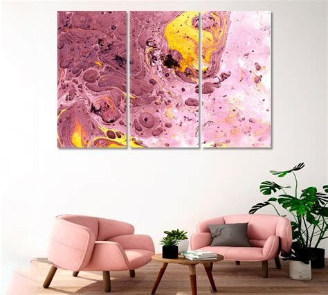 Abstract Wall Art Canvas Print Pink Modern Wall Art Prints Etsy
