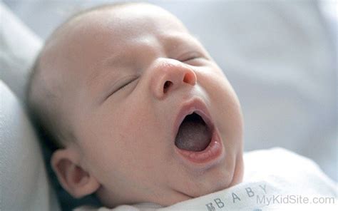Cute Baby Boy Yawning