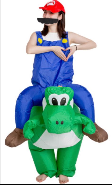 Mario Bros Yoshi Inflatable Ride On Costume Perth Hurly Burly Hurly Burly