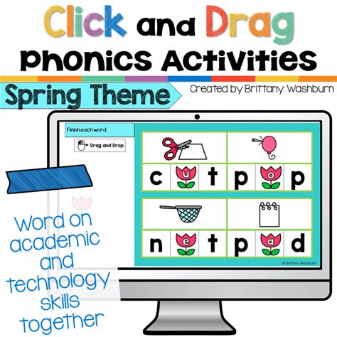 Spring Digital Phonics Click And Drag Practice Technology Curriculum