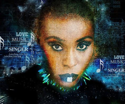 Laura Mvula British Recording Artist Songwriter And Composer Painting