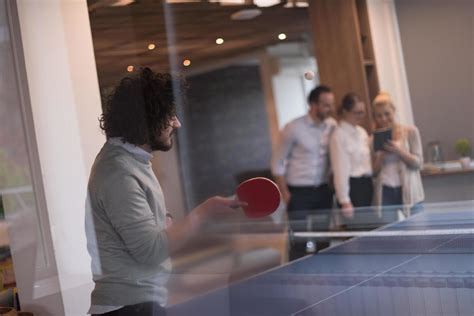 Startup Business Team Playing Ping Pong Tennis 12425534 Stock Photo At
