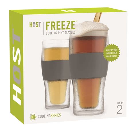 Freeze Cooling Pint Glasses Set Of 2 The Best Of Life