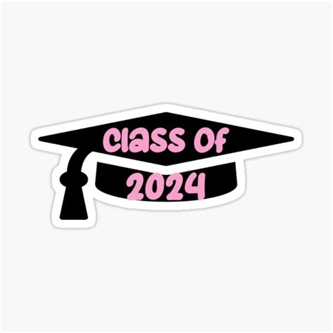 Class Of 2024 Grad Cap Sticker By Masyn Hoke Redbubble