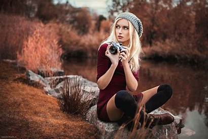 Blonde Nature Camera Leggings Pond Hat Wallpapers