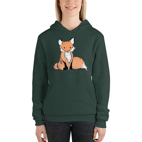 Fox Hoodie Hand Drawn Fox Sweater