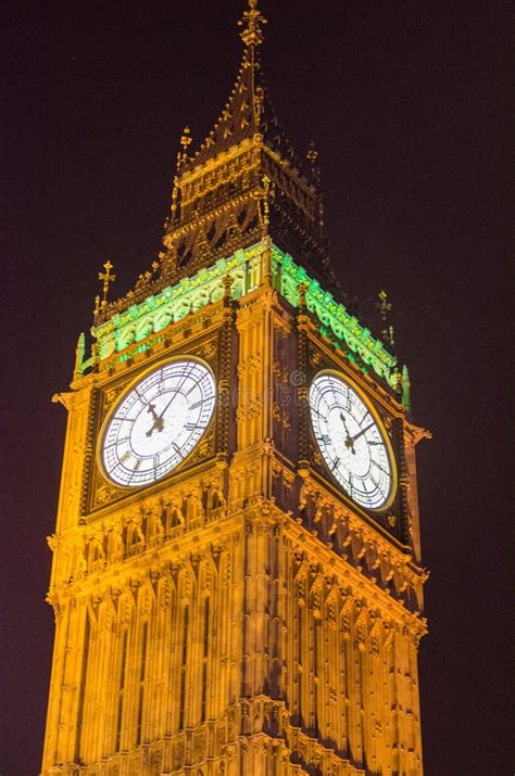 Beautiful Big Ben At Night In London United Kingdom Uk Stock Image