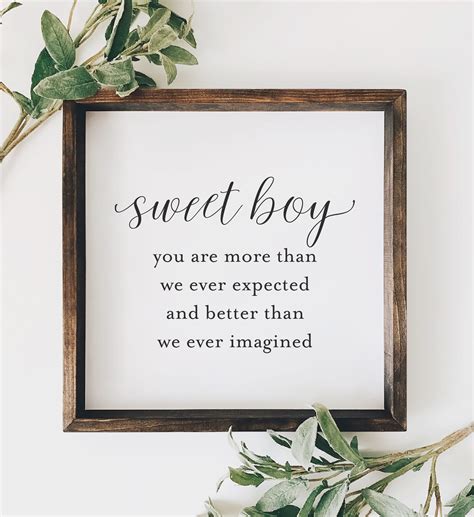 Sweet Boy Nursery Print Nursery Quote Print Printable Wall Art Boy