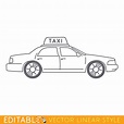 Ilustración de Taxi Ny Editable Vector Icon In Linear Style y más ...