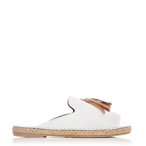 Sh Shush White Tan Leather Sandals From Moda In Pelle Uk