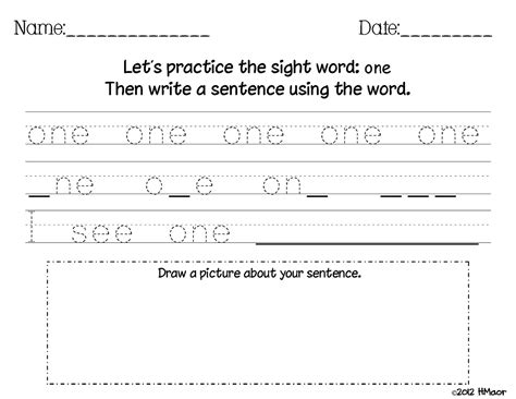 Sight Word Writing Practice Three Is Here Miss Kindergarten