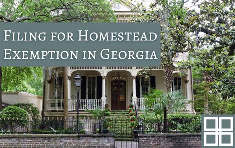 Filing For Homestead Exemption In Georgia